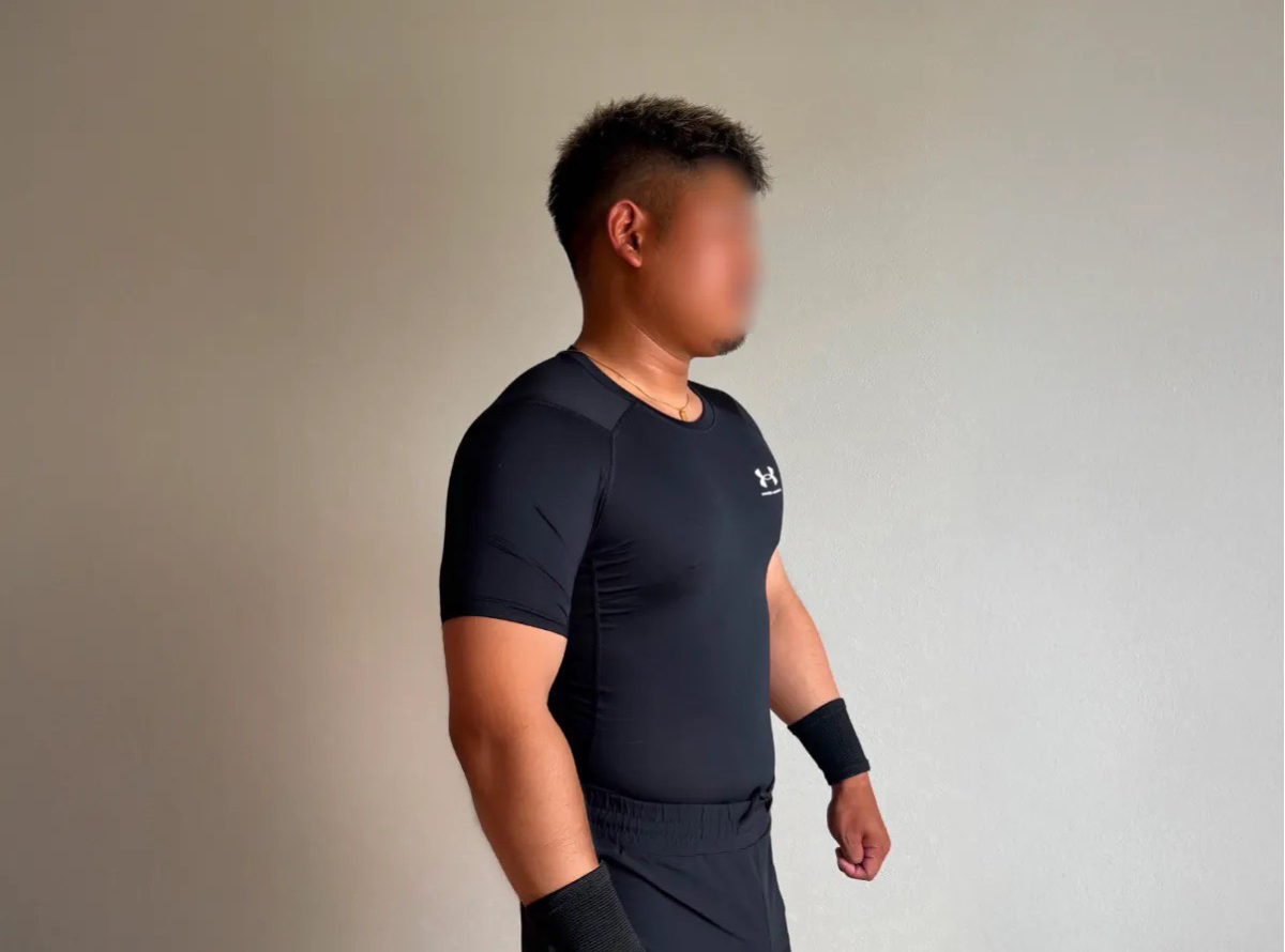 松本大輝 NapNest福岡のゲイマッサージセラピスト ガテン系 厚い胸板